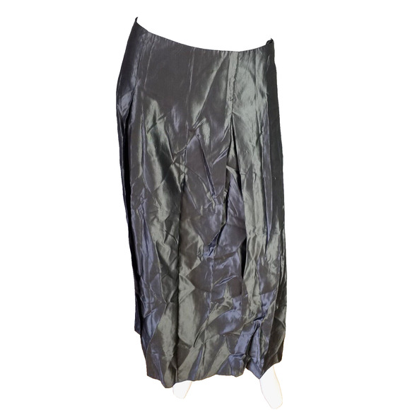 Vintage Jessica McClintock Gunne Sax Satin Maxi Skirt Black Size 5 - Picture 1 of 5